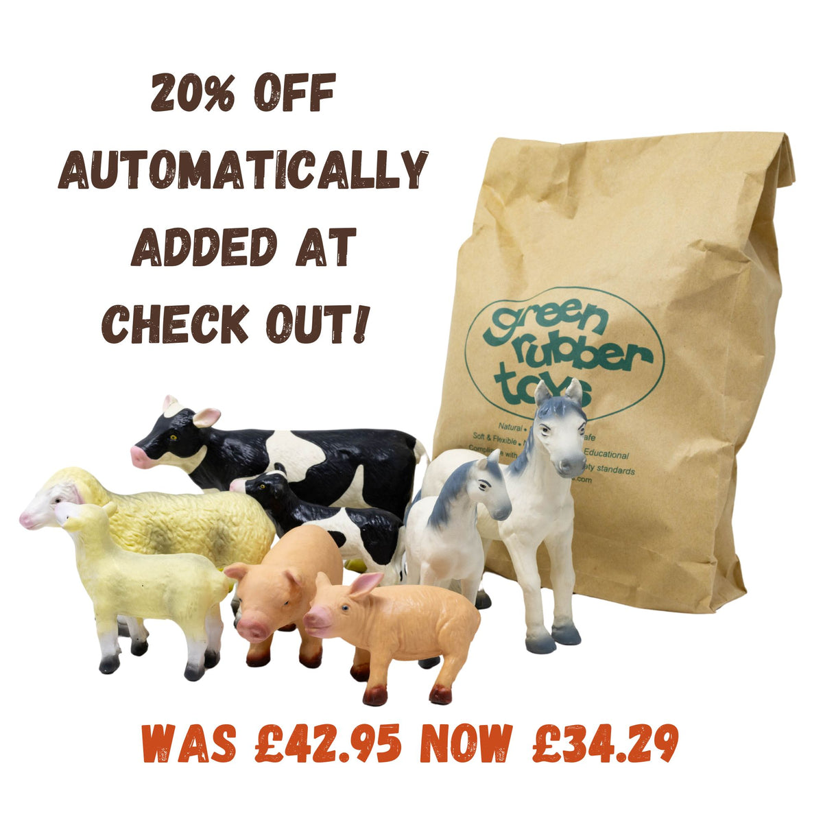 20% Off FARM ANIMALS (set of 8)