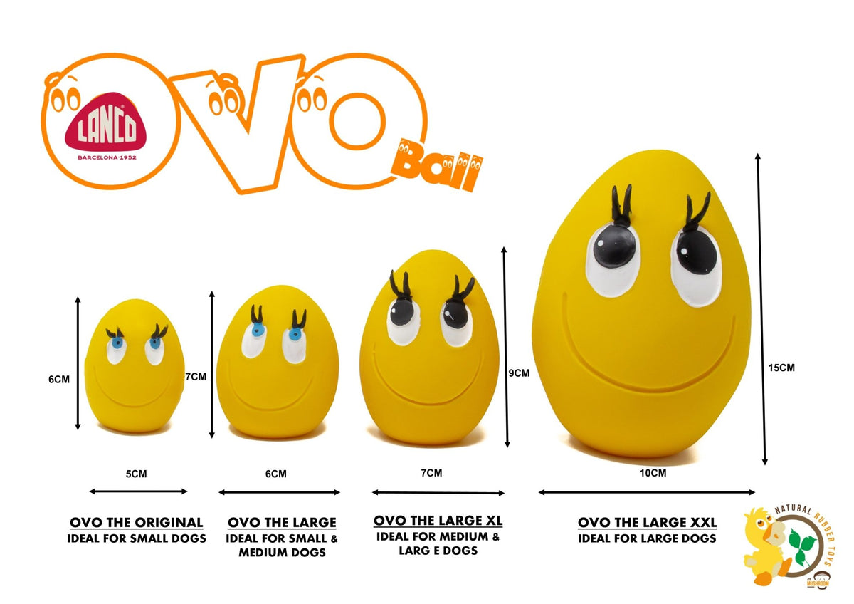 OVO Large Mixed 4-egg set (2 OVO Large &amp; 2 King Eggs) - Natural Rubber Toys